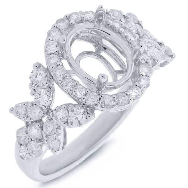 1.18ct 18k White Gold Diamond Semi-mount Ring