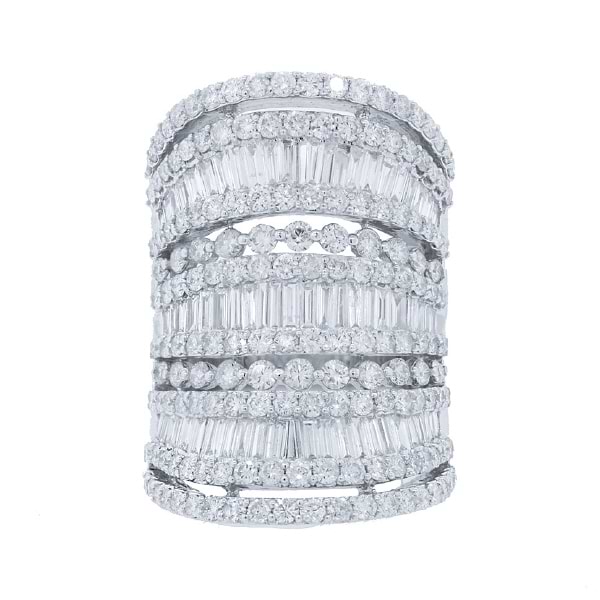 5.86ct 18k White Gold Diamond Lady's Ring