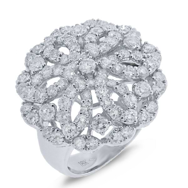 2.83ct 18k White Gold Diamond Lady's Ring