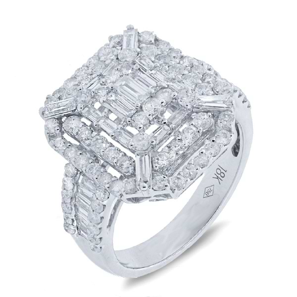 2.03ct 18k White Gold Diamond Lady's Ring