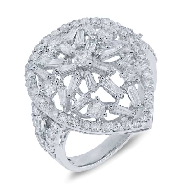 1.86ct 18k White Gold Diamond Lady's Ring