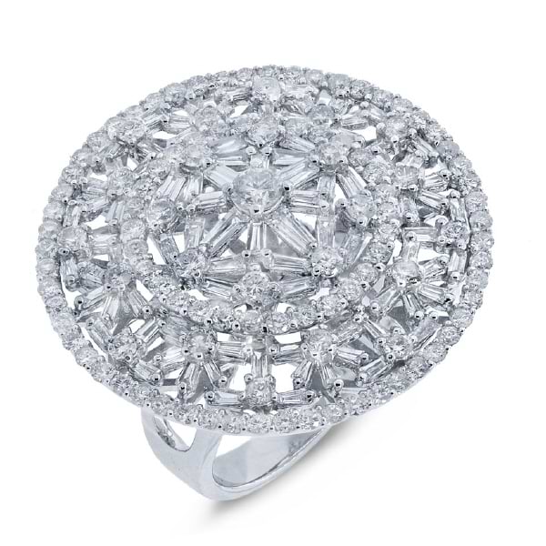 3.75ct 18k White Gold Diamond Lady's Ring