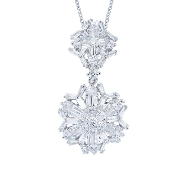 1.94ct 18k White Gold Diamond Pendant Necklace