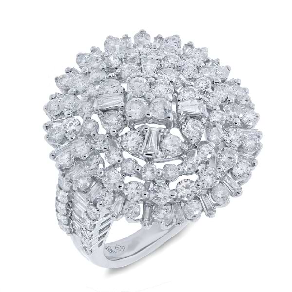 3.22ct 18k White Gold Diamond Lady's Ring