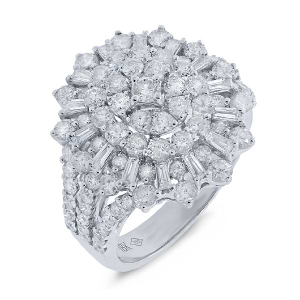 2.66ct 18k White Gold Diamond Lady's Ring