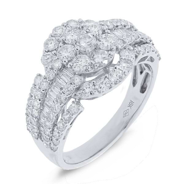 2.00ct 18k White Gold Diamond Lady's Ring