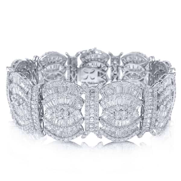 26.71ct 18k White Gold Diamond Lady's Bracelet