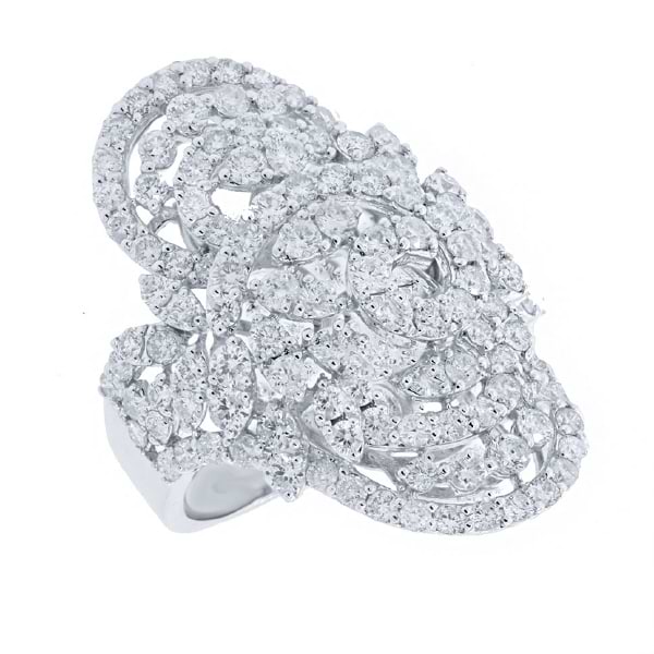 3.64ct 18k White Gold Diamond Lady's Ring