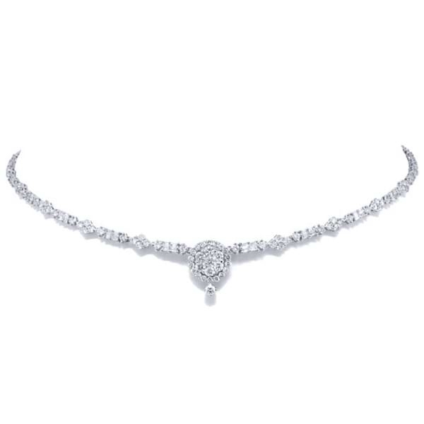 5.78ct 18k White Gold Diamond Necklace