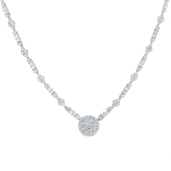 5.57ct 18k White Gold Diamond Necklace