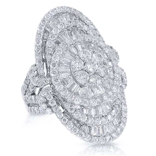 4.19ct 18k White Gold Diamond Lady's Ring