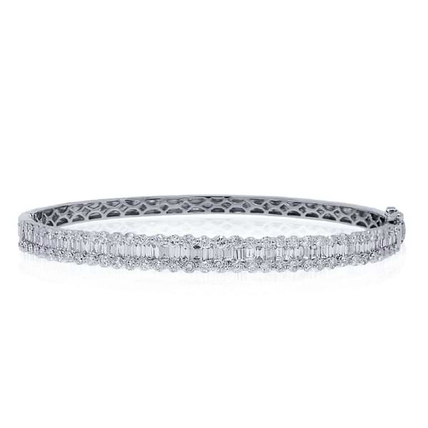 3.62ct 18k White Gold Diamond Bangle Bracelet