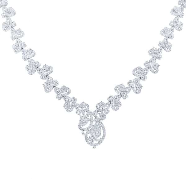 19.52ct 18k White Gold Diamond Necklace