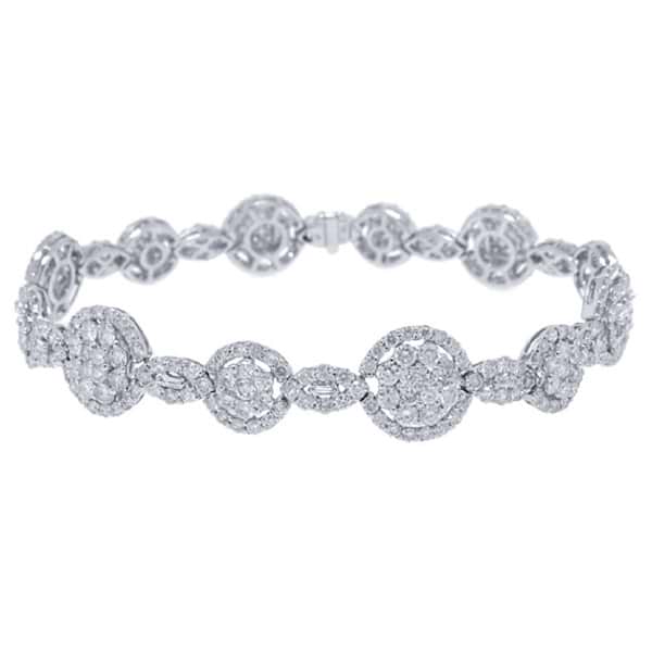 7.96ct 18k White Gold Diamond Lady's Bracelet