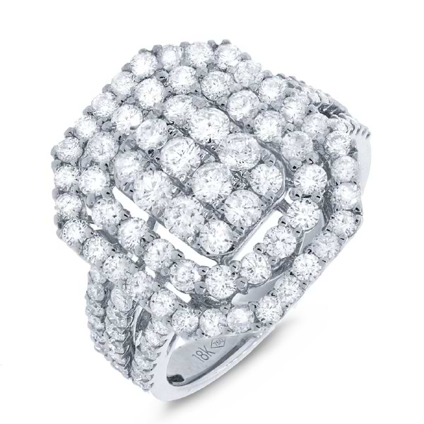 2.12ct 18k White Gold Diamond Lady's Ring