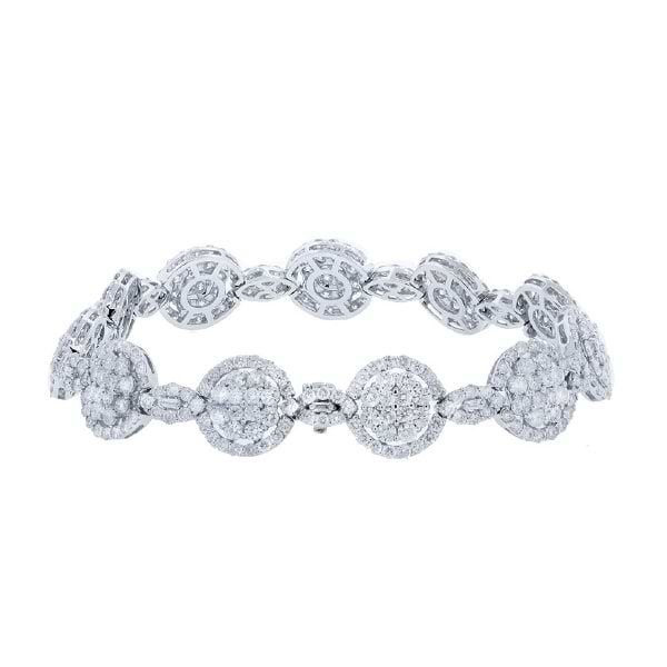 10.78ct 18k White Gold Diamond Lady's Bracelet
