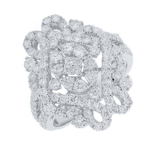 2.17ct 18k White Gold Diamond Lady's Ring