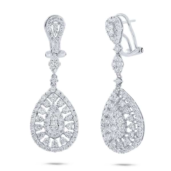 2.81ct 18k White Gold Diamond Earrings