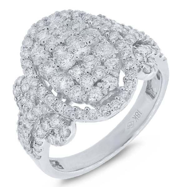 1.82ct 18k White Gold Diamond Lady's Ring