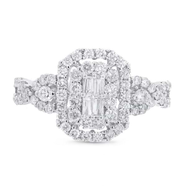 0.93ct 18k White Gold Diamond Lady's Ring