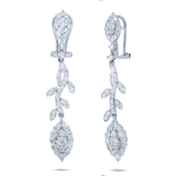1.94ct 18k White Gold Diamond Earrings