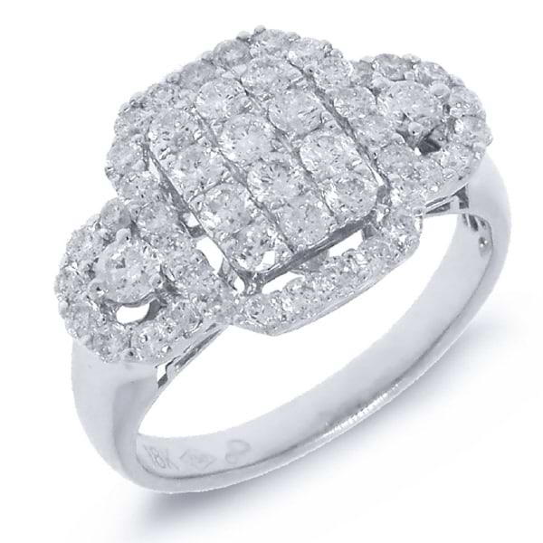 1.30ct 18k White Gold Diamond Lady's Ring