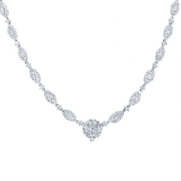 3.27ct 18k White Gold Diamond Necklace