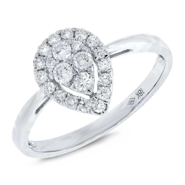 0.42ct 18k White Gold Diamond Lady's Ring