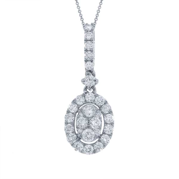 0.55ct 18k White Gold Diamond Pendant Necklace