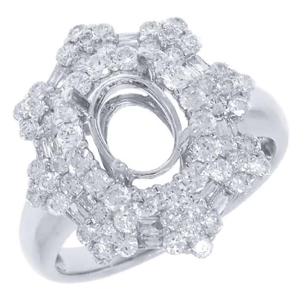 1.32ct 18k White Gold Diamond Semi-mount Ring