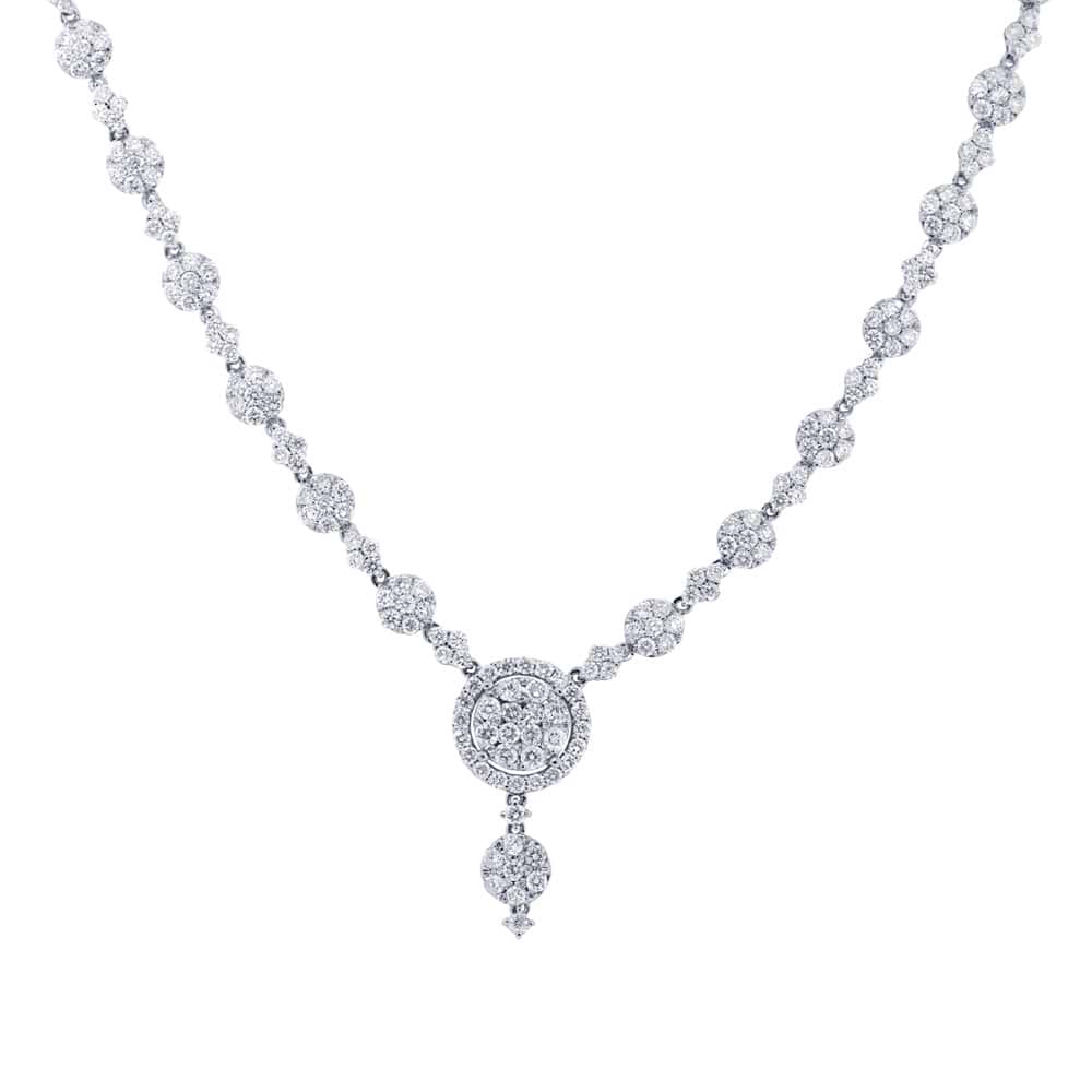 9.07ct 18k White Gold Diamond Necklace