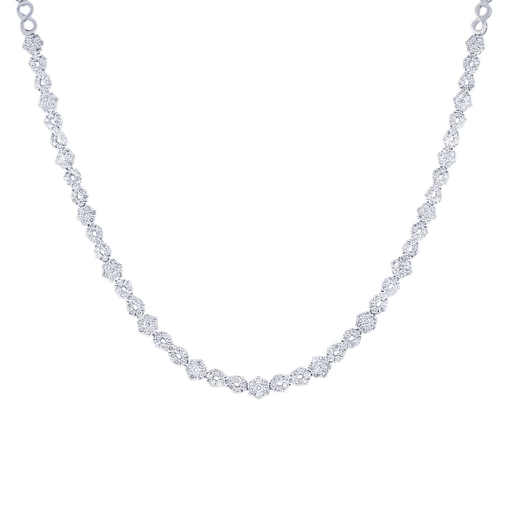 5.94ct 18k White Gold Diamond Necklace