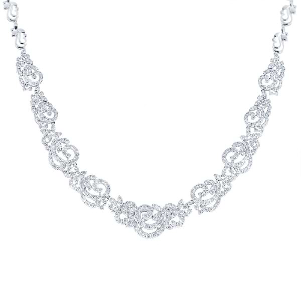 15.06ct 18k White Gold Diamond Necklace