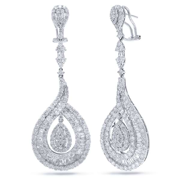 8.43ct 18k White Gold Diamond Earrings