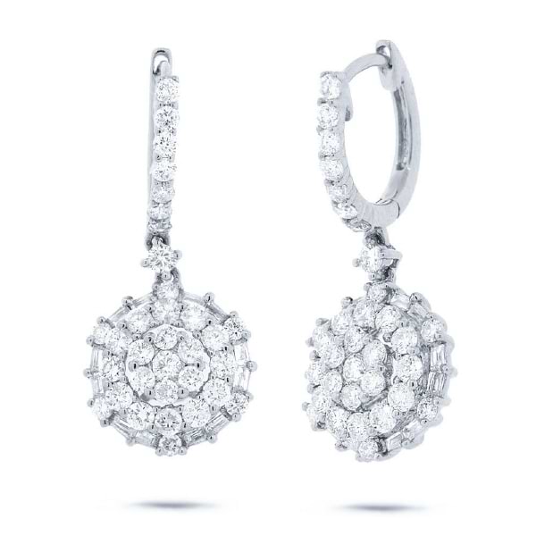 1.44ct 18k White Gold Diamond Earrings