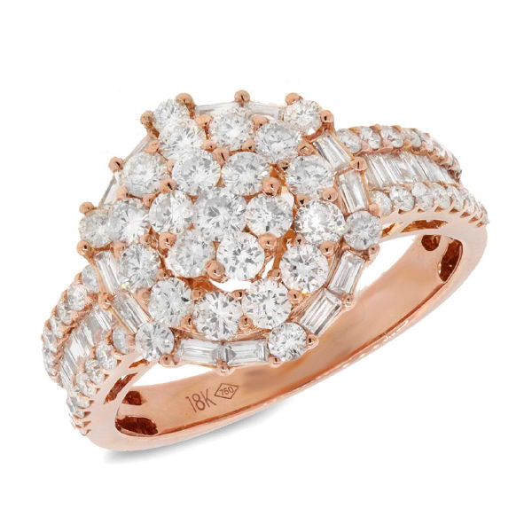 1.60ct 18k Rose Gold Diamond Lady's Ring