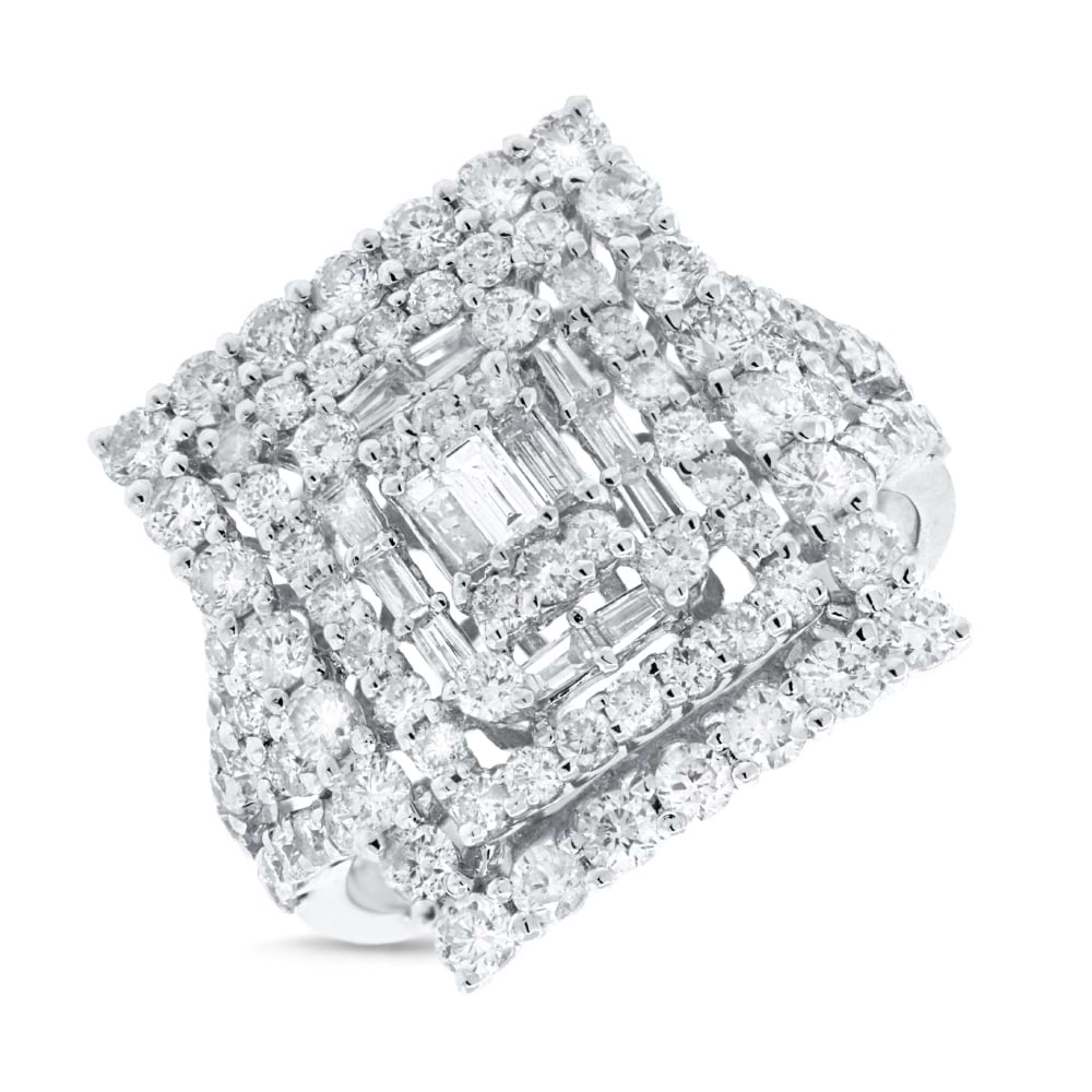 2.44ct 18k White Gold Diamond Lady's Ring