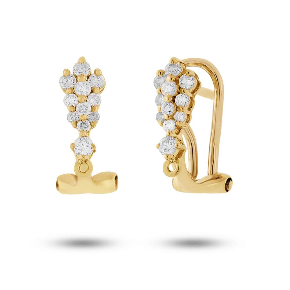 0.34ct 18k Yellow Gold Diamond Earrings