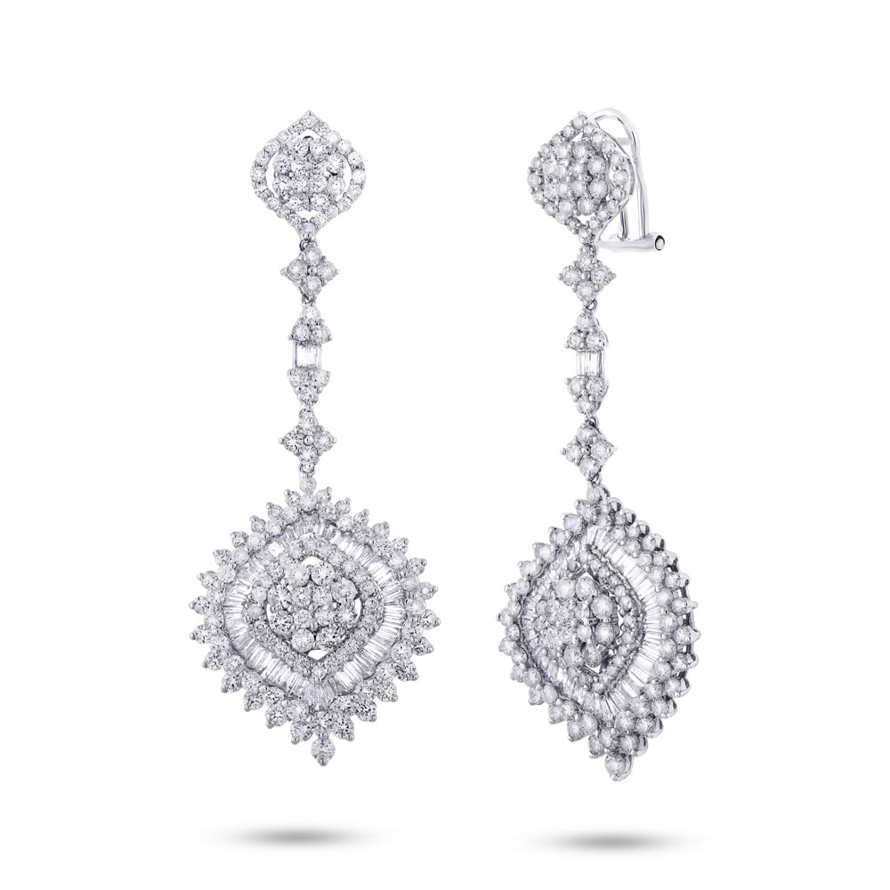 8.47ct 18k White Gold Diamond Earrings