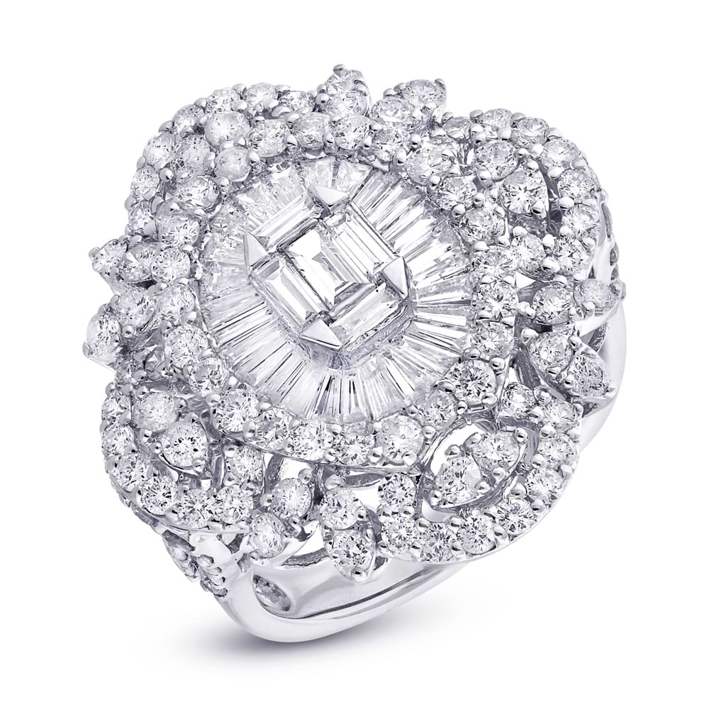 3.00ct 18k White Gold Diamond Lady's Ring