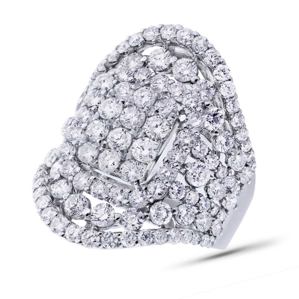 4.53ct 18k White Gold Diamond Lady's Ring