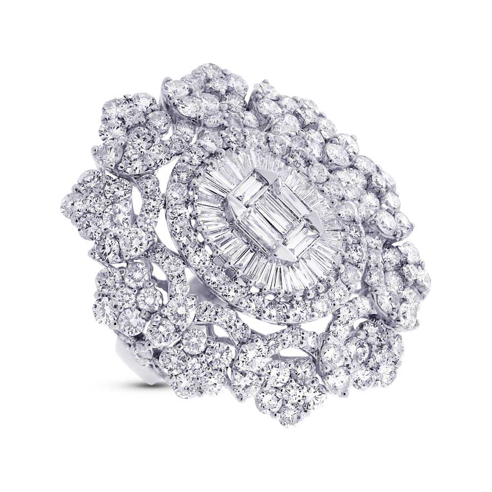 7.81ct 18k White Gold Diamond Lady's Ring