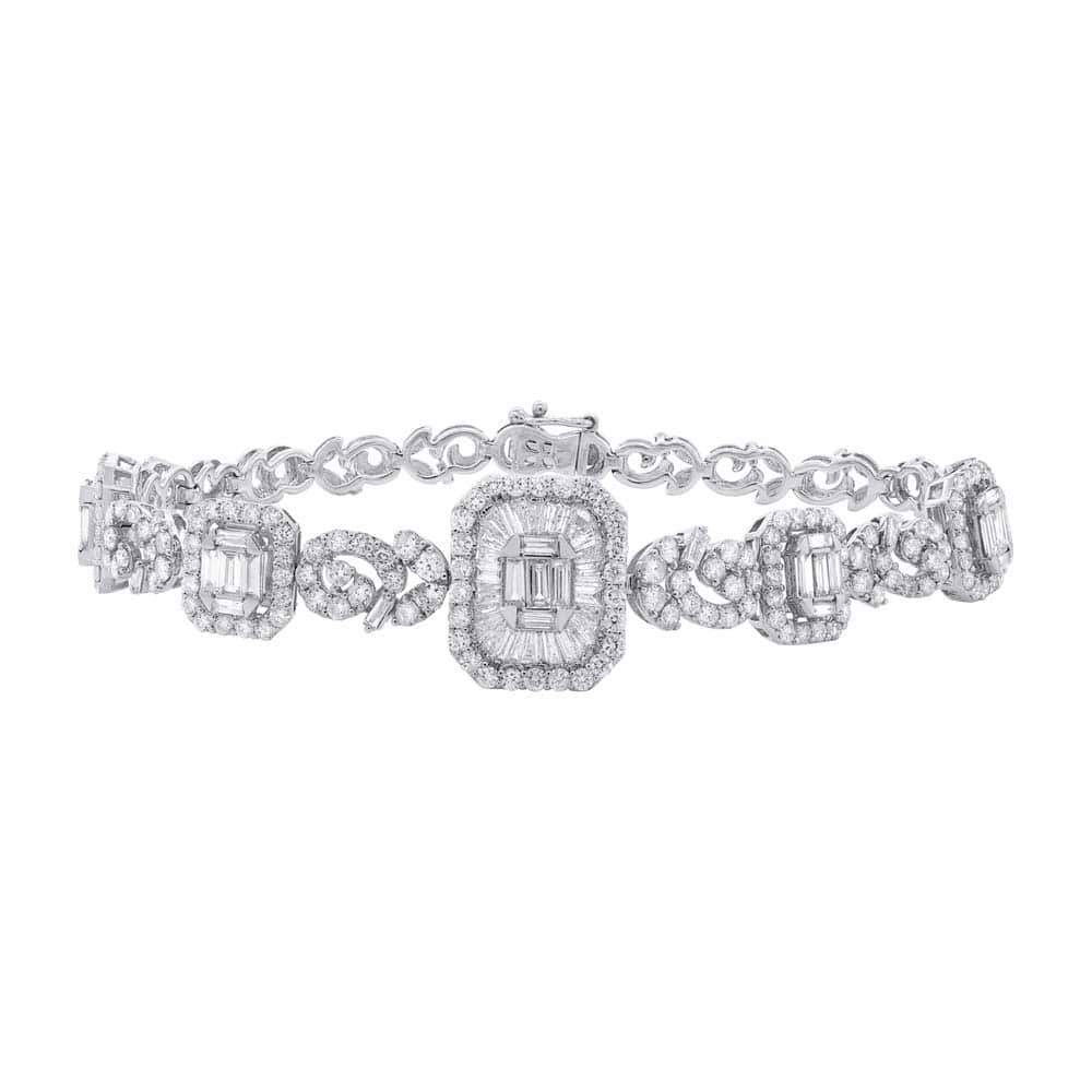 5.25ct 18k White Gold Diamond Lady's Bracelet
