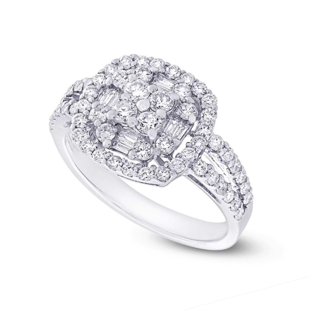 1.14ct 18k White Gold Diamond Lady's Ring