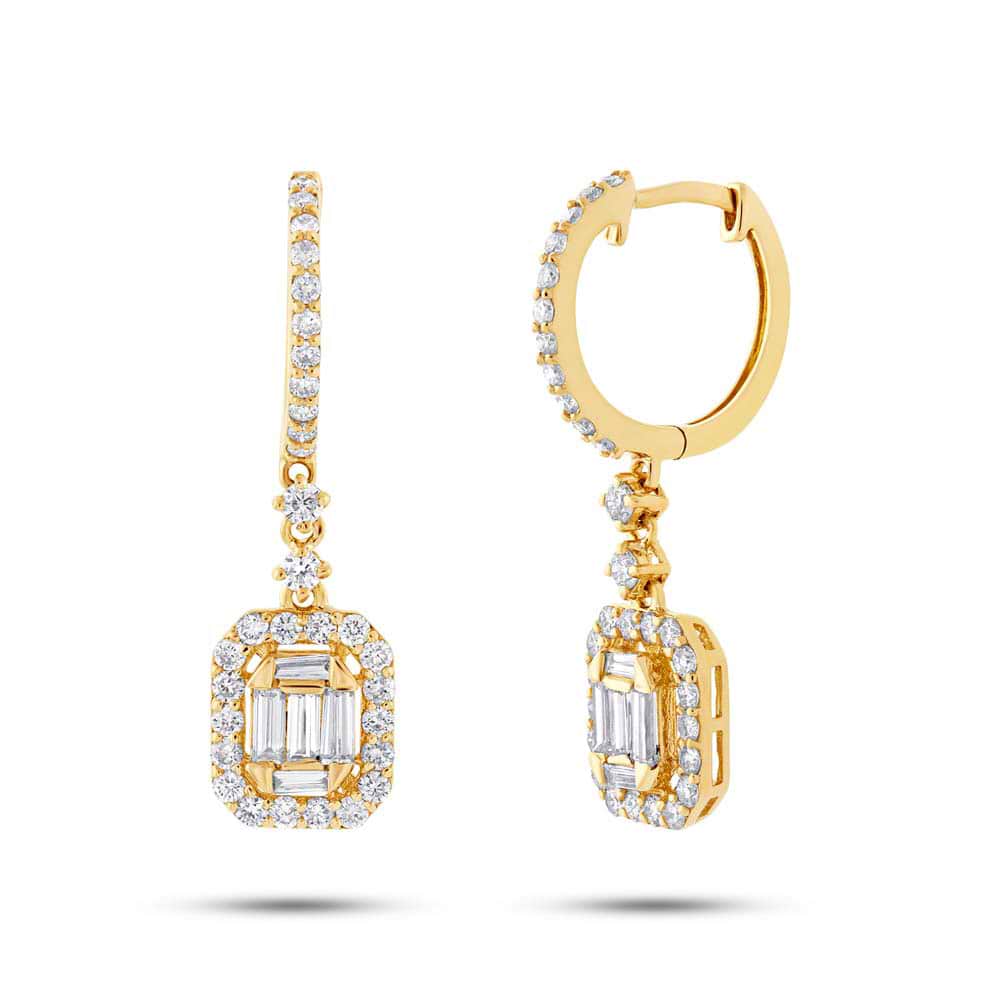 1.05ct 18k Yellow Gold Diamond Earrings
