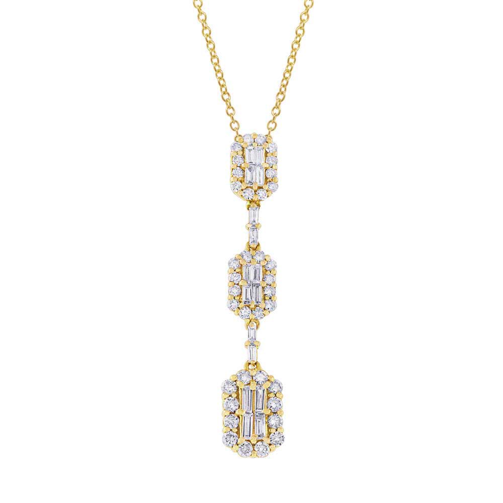 1.23ct 18k Yellow Diamond Pendant Necklace