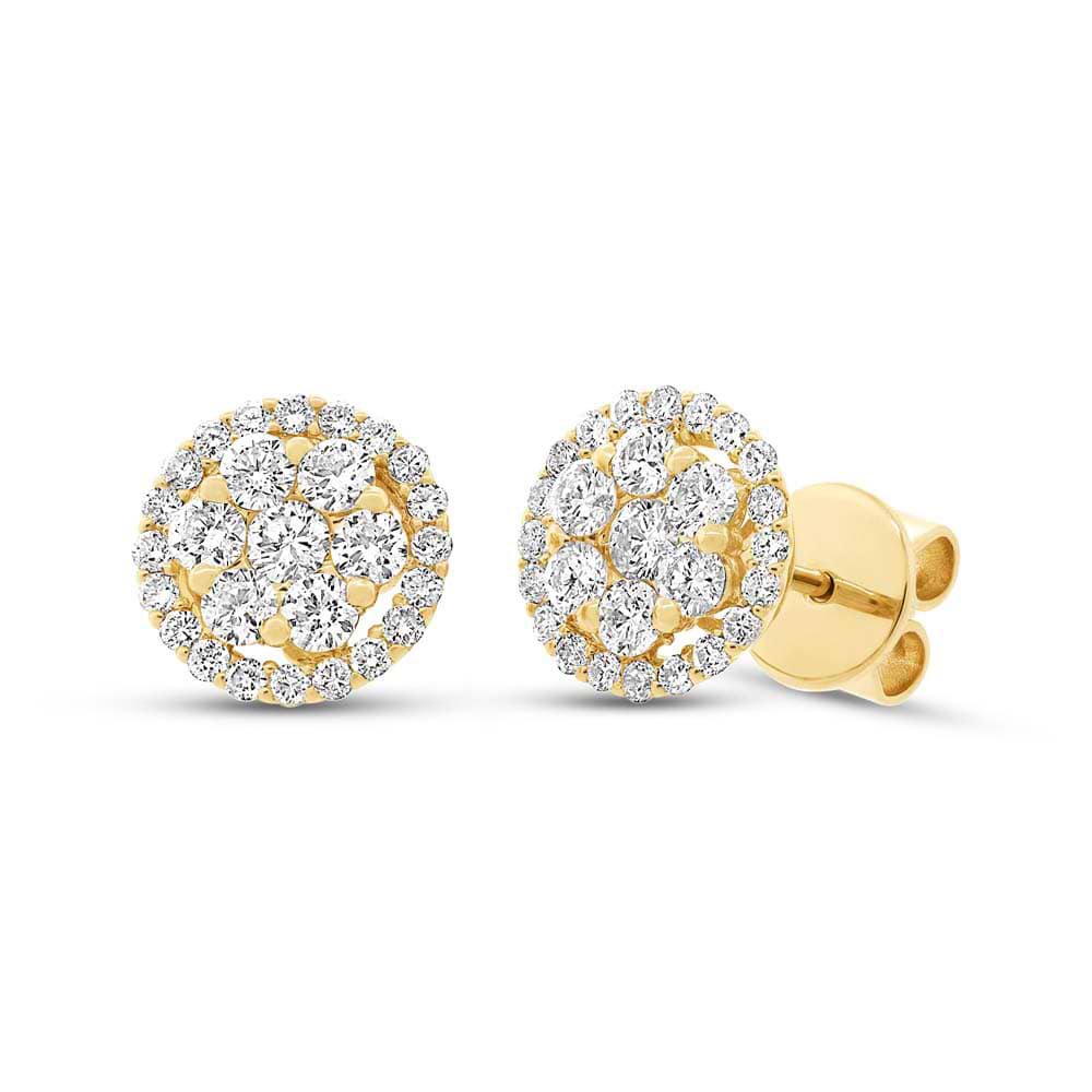 1.17ct 18k Yellow Gold Diamond Earrings