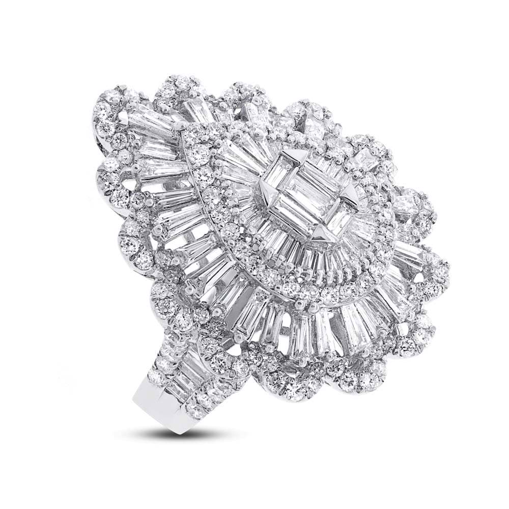 3.80ct 18k White Gold Diamond Lady's Ring