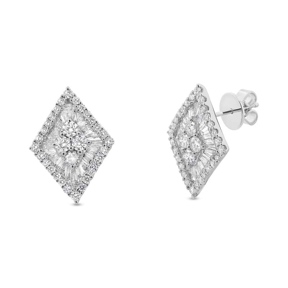 2.20ct 18k White Gold Diamond Earrings