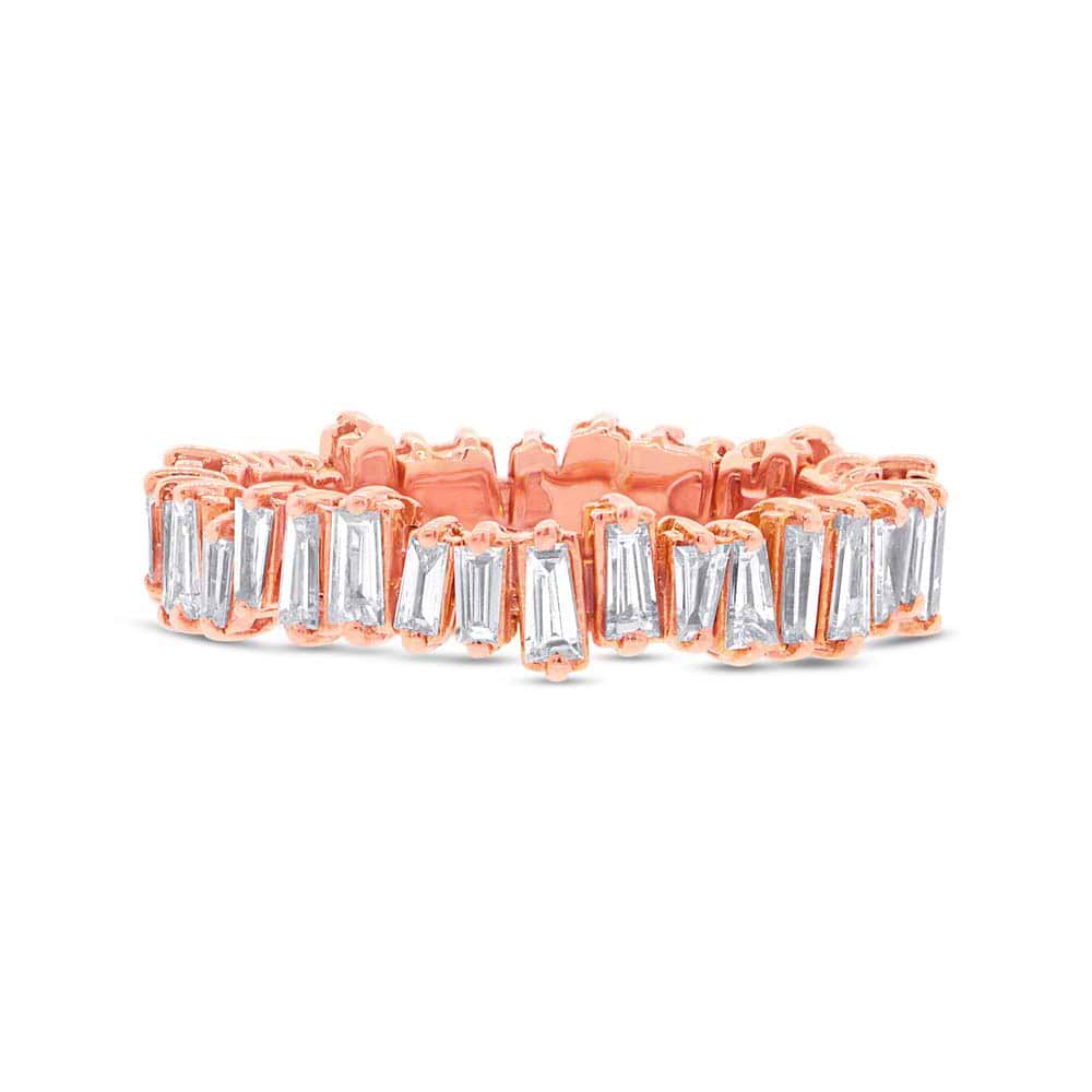 0.67ct 14k Rose Gold Diamond Baguette Lady's Band